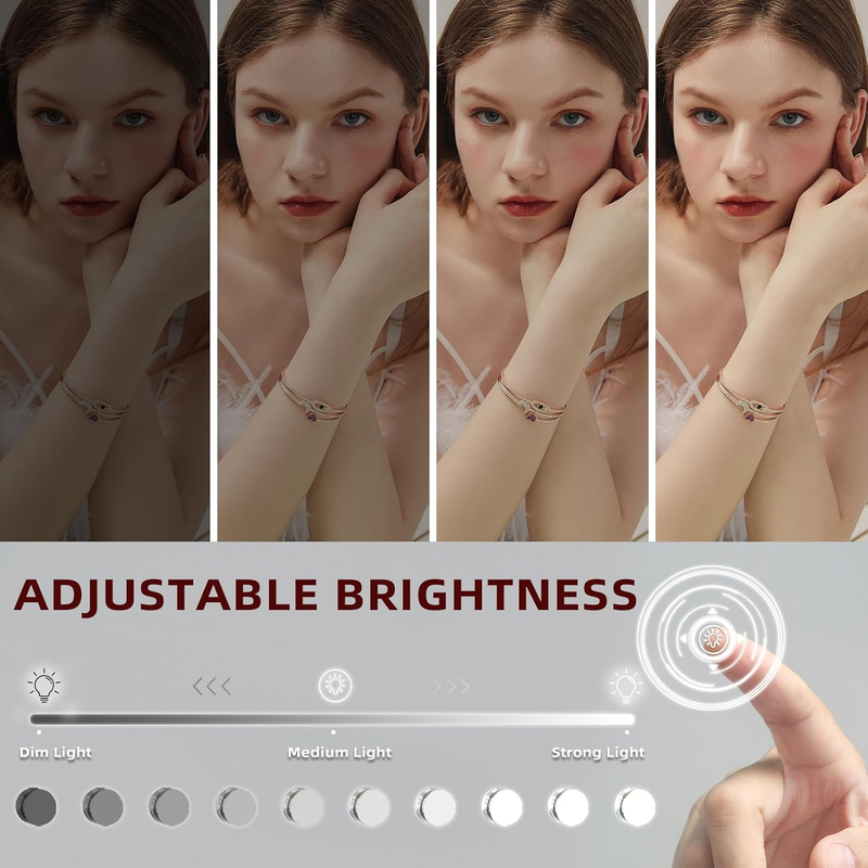 Hollywood Vanity Mirror VANITII 15 LED Bulbs Dimmable USB Lighted Tabletop5