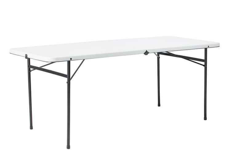 6 Foot Bi Fold Plastic Folding Table White10