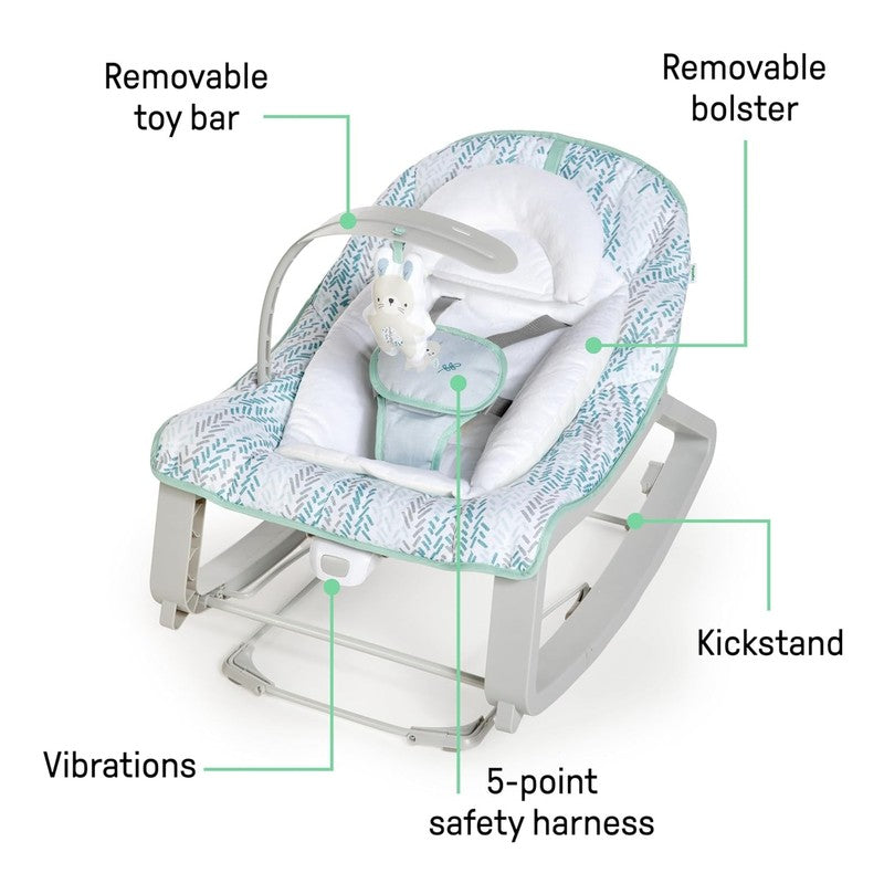 Keep Cozy 3 In 1 Grow with Me Vibrating Baby Bouncer Seat & Infant to Toddler Ro3