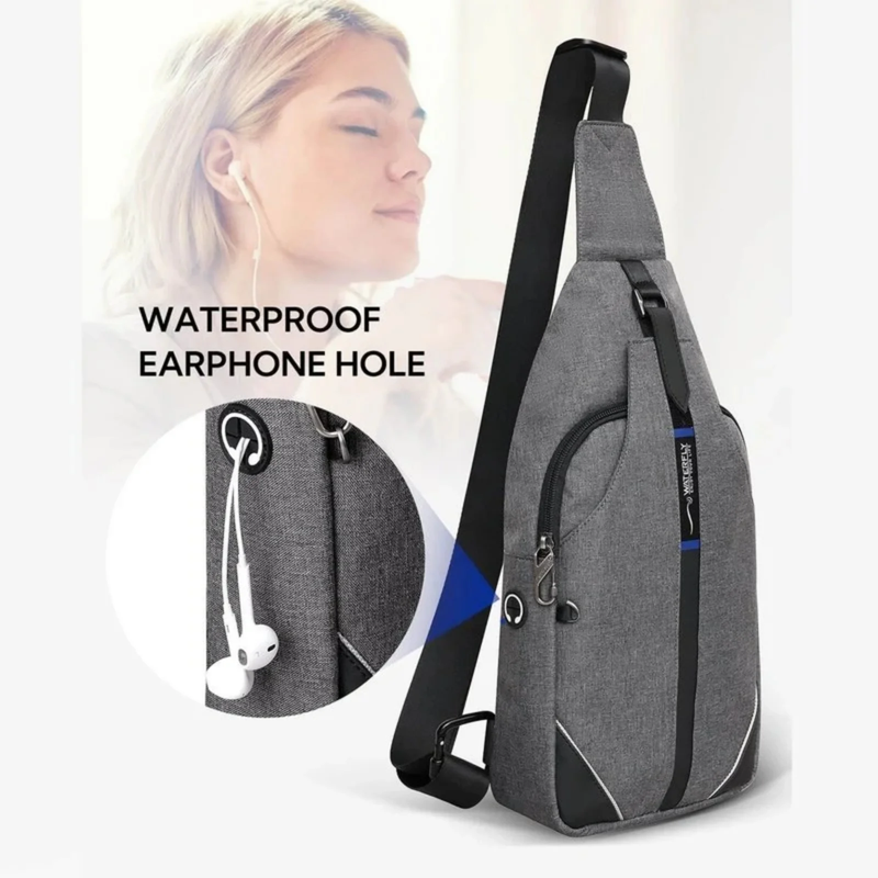 Unisex anti Theft Travel Hiking Walking Sling Cross Body Shoulder Chest Bag,Gray3