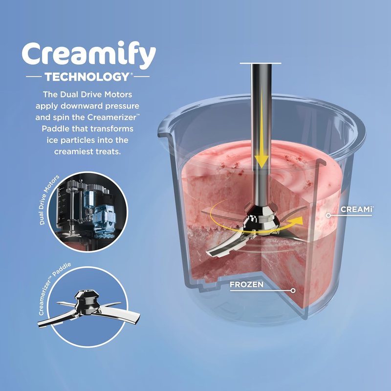 Ninja Creami NC301 Ice Cream Maker 2 Pints 7 Programs Silver2