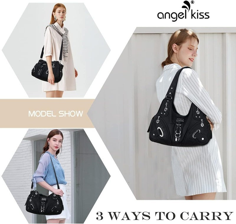 Angelkiss Women’s Large Hobo Satchel Shoulder Handbag Purse5
