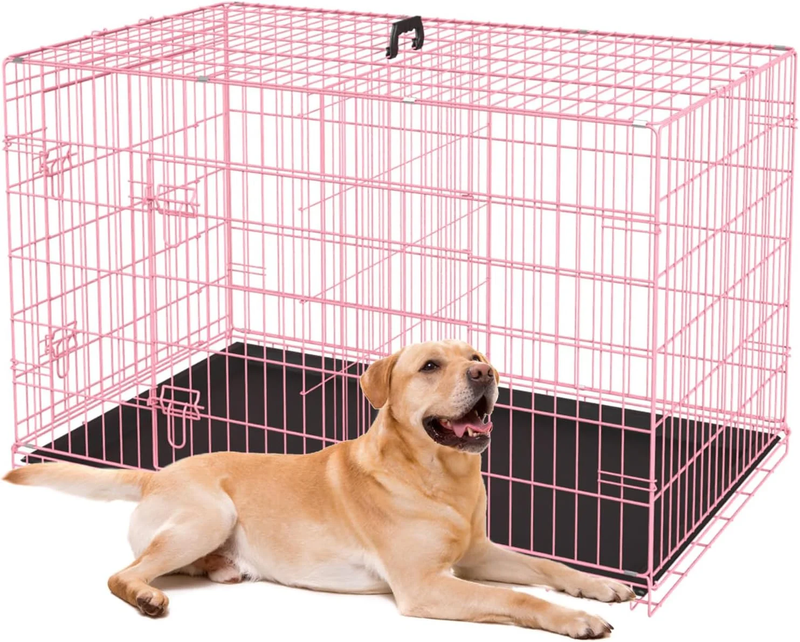 Large 36" Pet Animal Cage with Plastic Tray and Carry Handle2