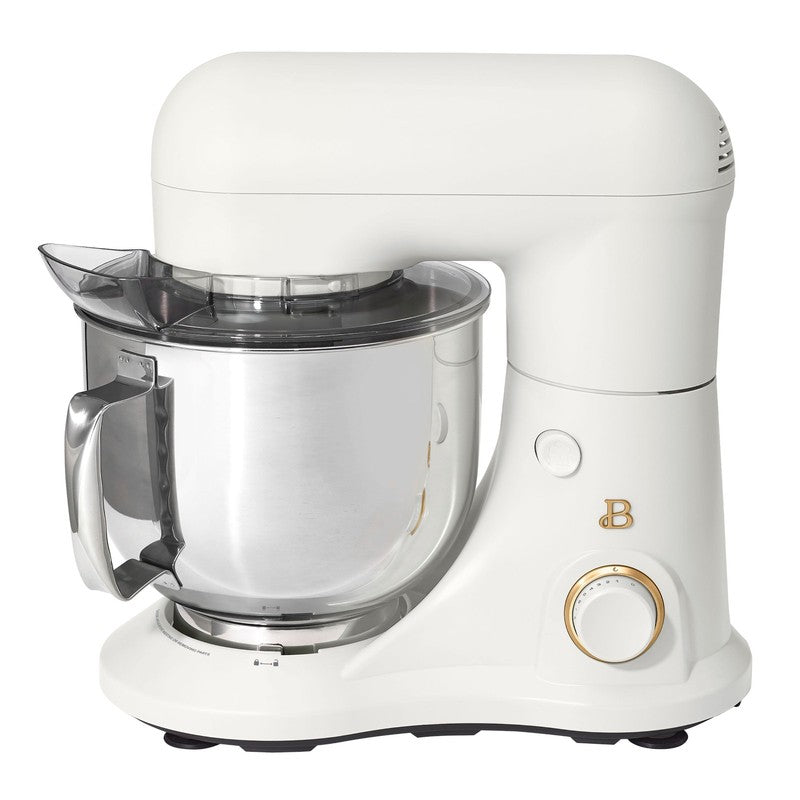 Beautiful 5.3 QT Stand Mixer w/ Flat Beater, Dough Hook by Drew Barrymore White0