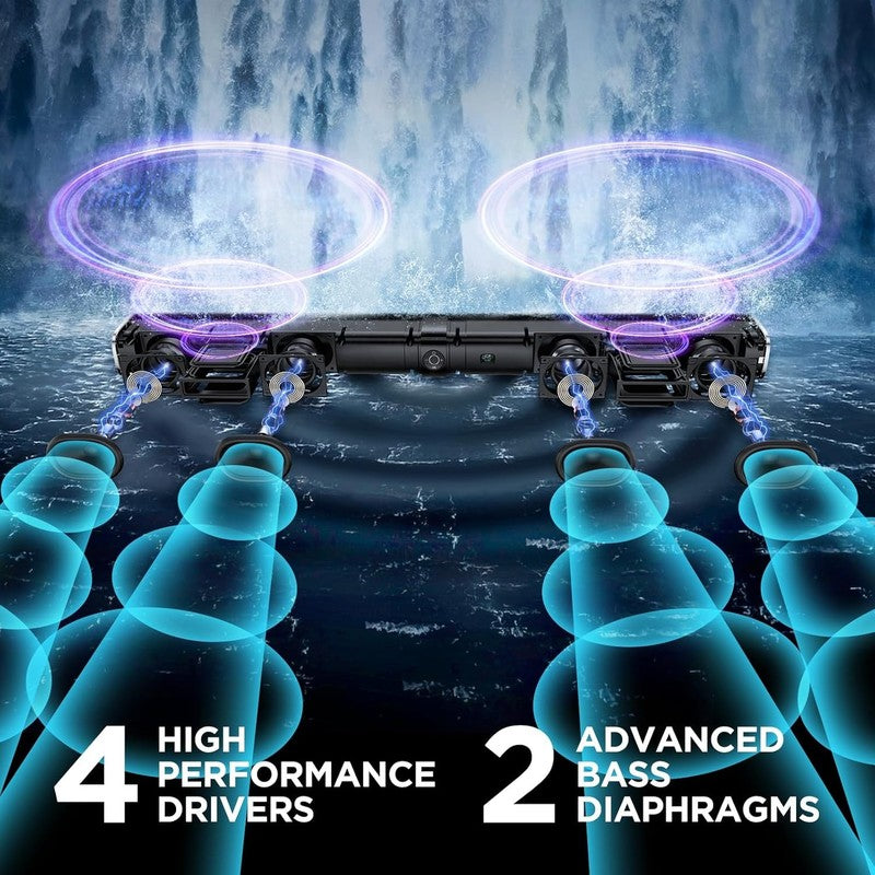 2 in 1 Bluetooth Sound Bar for TV 80W ARC OPT AUX 3 EQ Modes Detachable Speaker2
