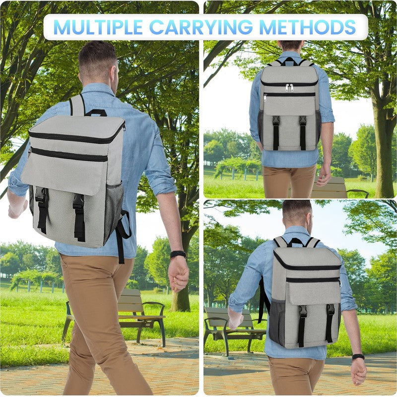 30 Can Insulated Backpack Cooler Bag   Waterproof & Portable for Outdoor Fun4