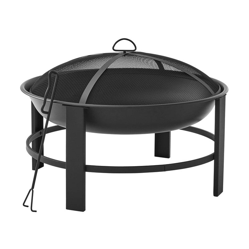 28" round Wood Burning Fire Pit, Steel Frame1