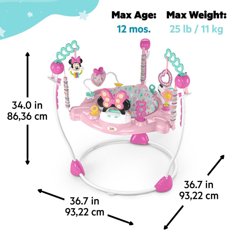 Disney Baby Minnie Mouse Forever Besties Infant Activity Center Jumper, Pink, Un5
