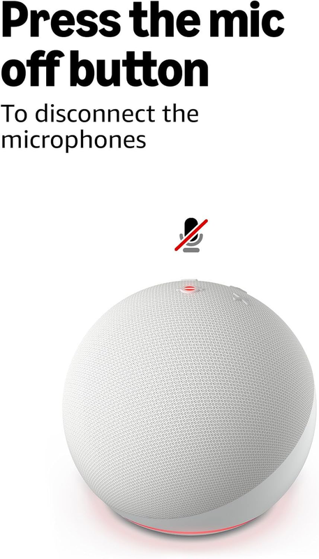 Echo Dot Alexa Smart Speaker Vibrant Sound Bedroom Office Glacier White8