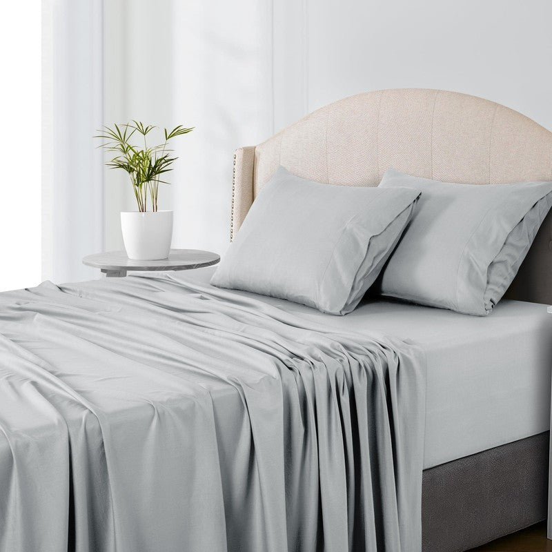 Rayon from Bamboo Blend Queen Sheets Deep Pockets - 4 Piece Cooling Bed Sheets S7