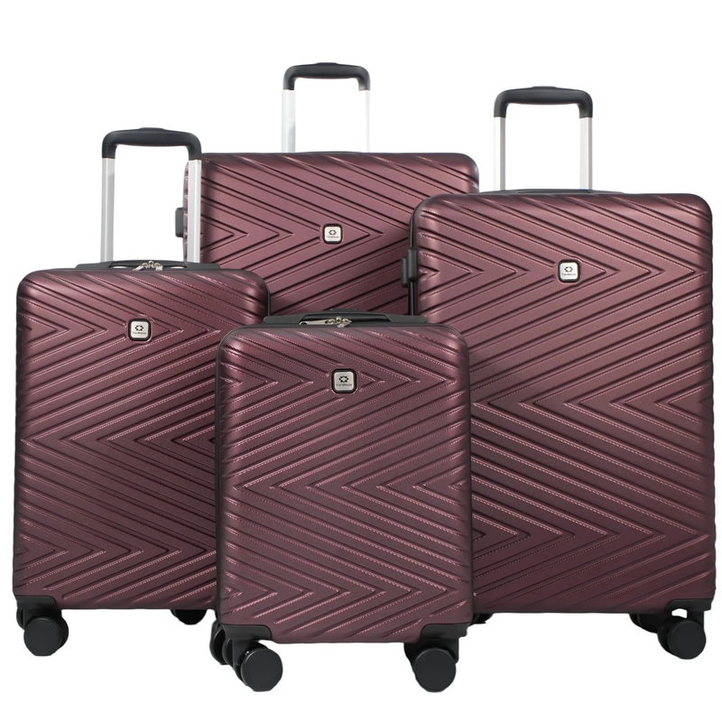 4 Piece Hardshell Luggage Set Hardside Lightweight Suitcase with TSA Lock Spinne7