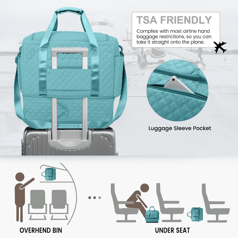 Travel Duffle Bag Weekender Bags for Women with Shoe Compartment Carry on Overni5