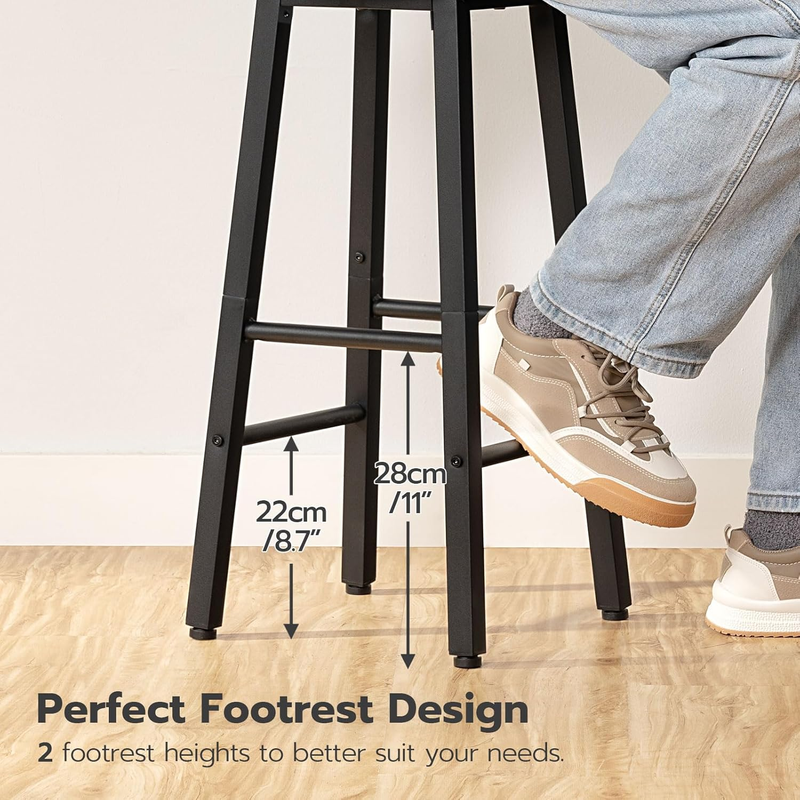 Bar Stools, Barstools Set of 2,Counter Height Barstools, 24.8" Bar Stools for Ki5