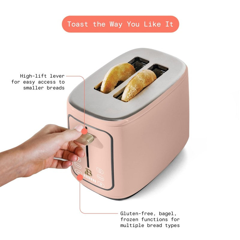 2 Slice Toaster with Touch Activated Display, Rose by Drew Barrymore5