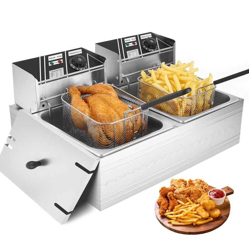 Commercial Deep Fryer with Basket 12L 5000W Professional Electric Countertop Dee9