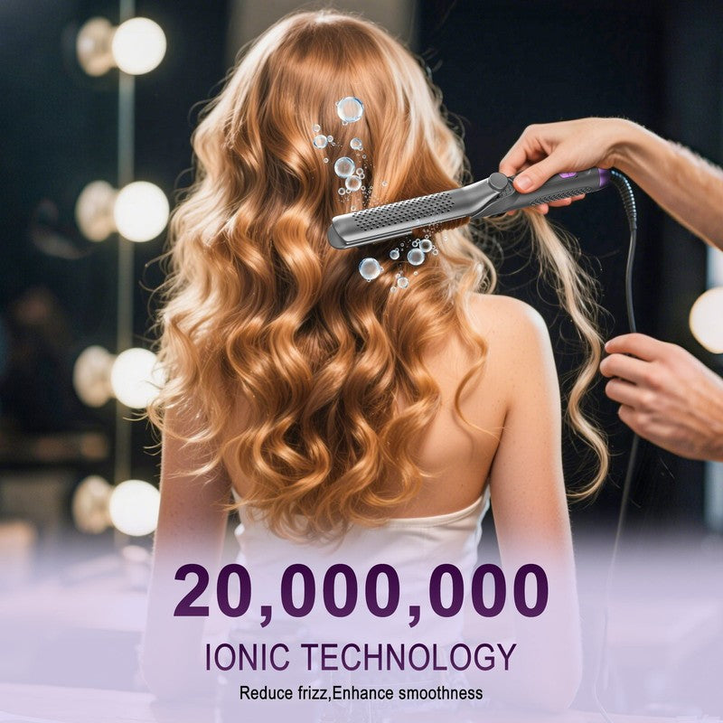 Airflow Styler 2 in1 Curling Iron Flat Hair Straightener Ionic 5 Temps Purple2