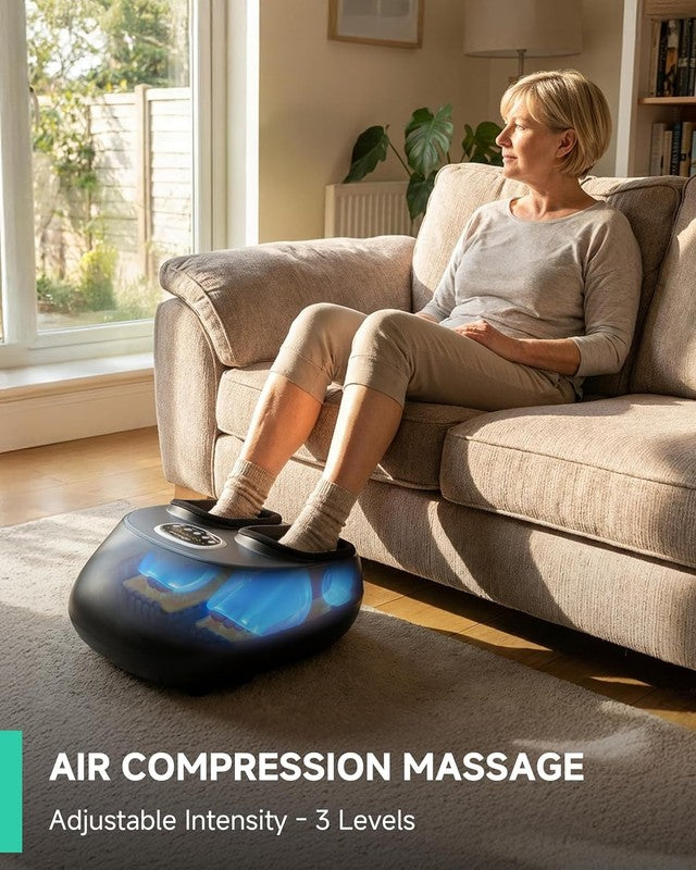 Shiatsu Foot Massager w/ Heat Kneading Compression for Pain Relief Size 133