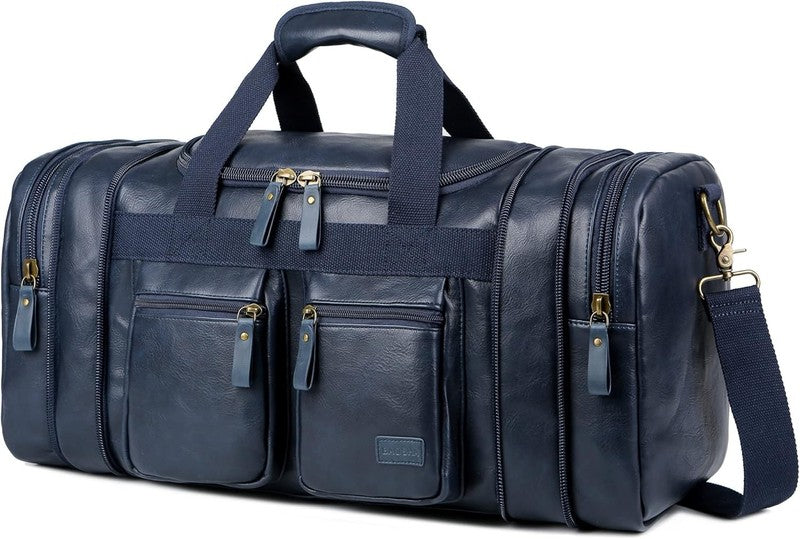 Vegan Leather Travel Duffel Bag Weekender Carry On Overnight Sports Bag HB 217