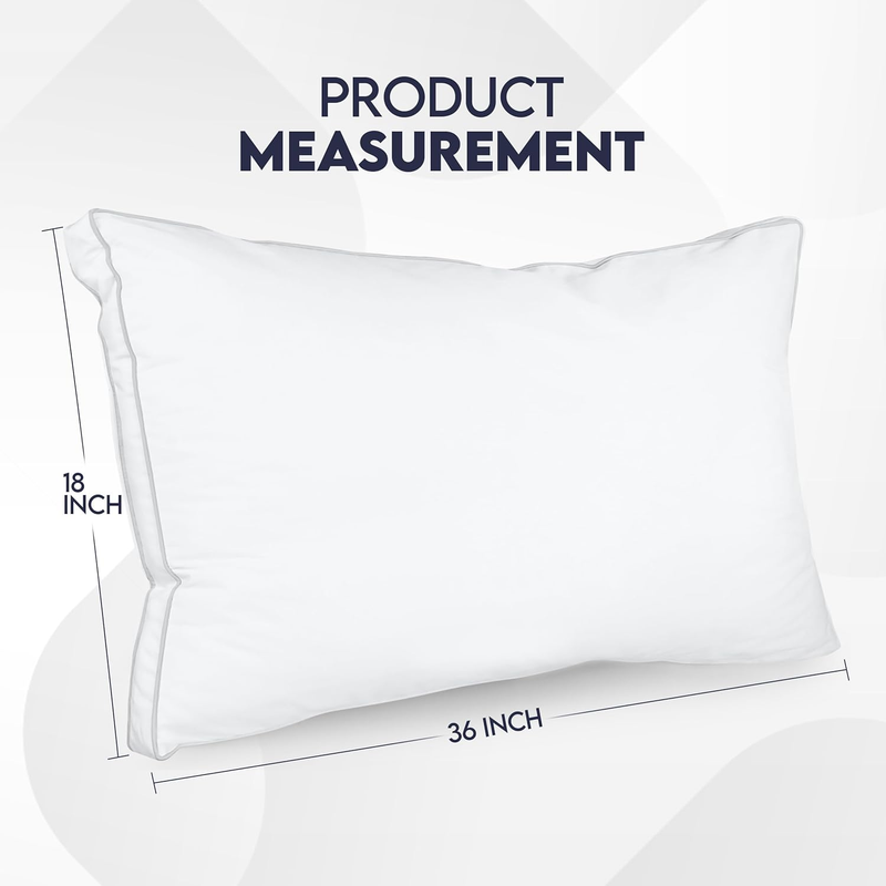 King Bed Pillows Set of 2 Down Alternative Soft Fluffy Cooling Hotel White1