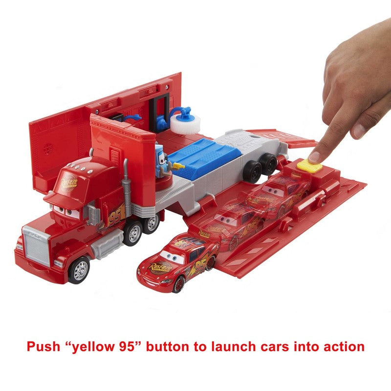 Transforming Mack Playset, 2-In-1 Toy Truck & Tune-Up Station with Launcher4