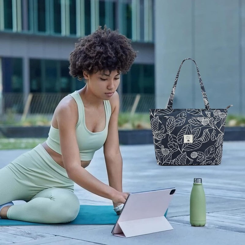 Yoga Bags for Women with Yoga Mats Bags Carrier Carryall Canvas Tote for Pilates6