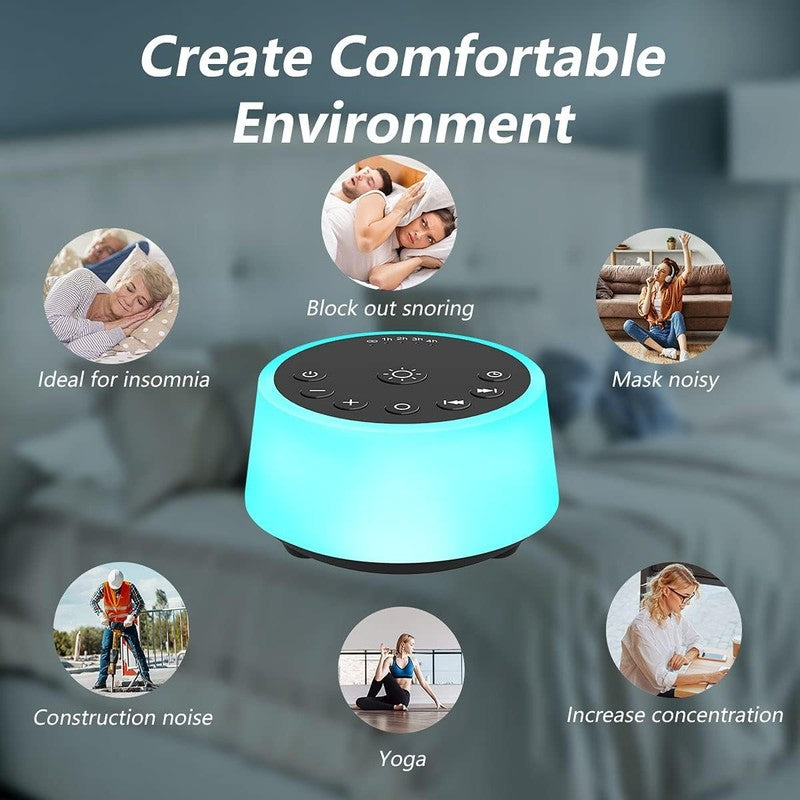 Sleep Sound Machine with 10 Colors, 25 Soothing Sounds & 32 Volume Levels5