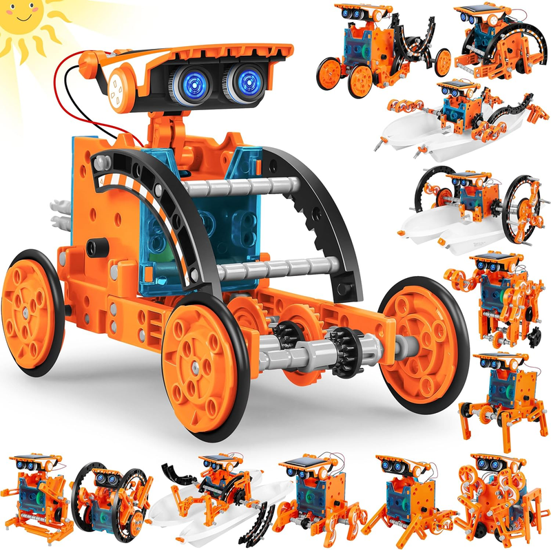 STEM 13 In 1 Education Solar Robot Toys for Age 8 12, DIY Building Science Exper8