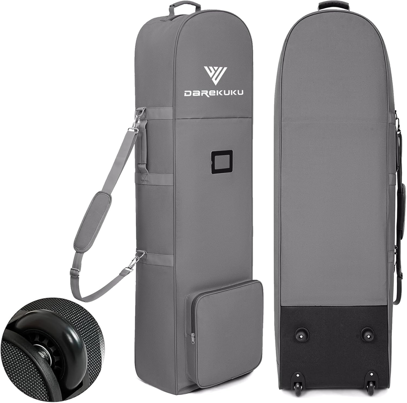 Golf Travel Bag Airline Friendly Hard Soft Case w Adjustable Rod & Should9