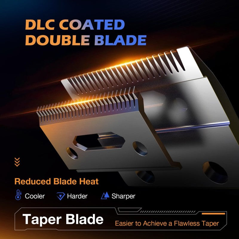 Professional Hair Clippers for Men | Brushless Motor & DLC Ceramic Blade Set2