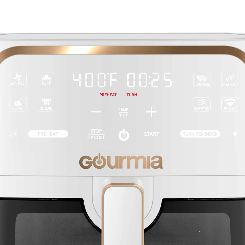 8 Quart Digital Window Air Fryer, with 8 One Touch Functions, White2