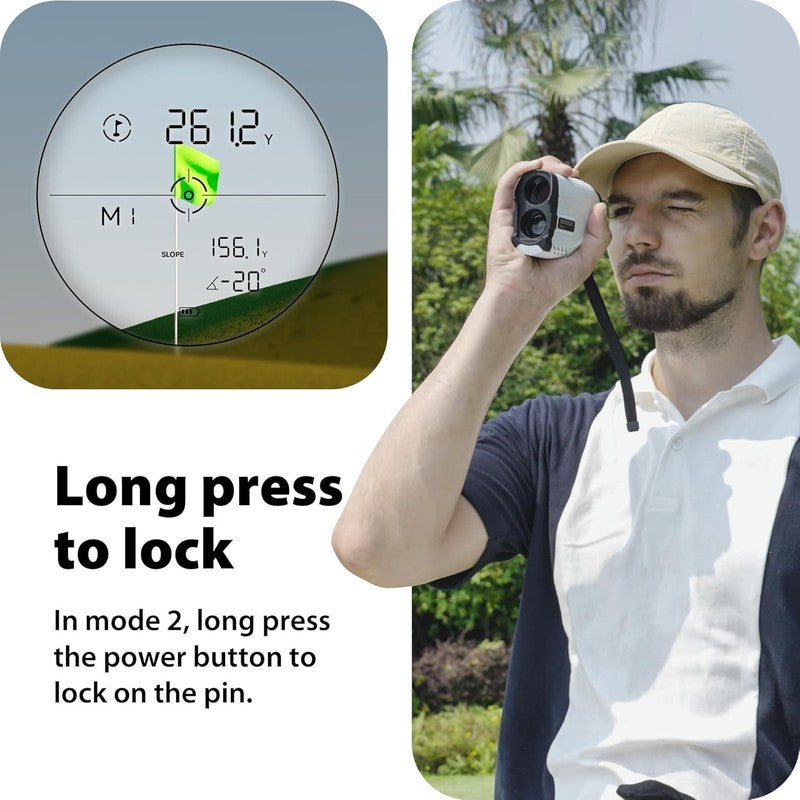 GS24 Golf Rangefinder 7X 1200 Yards Flag Lock Vibration Slope Scan5