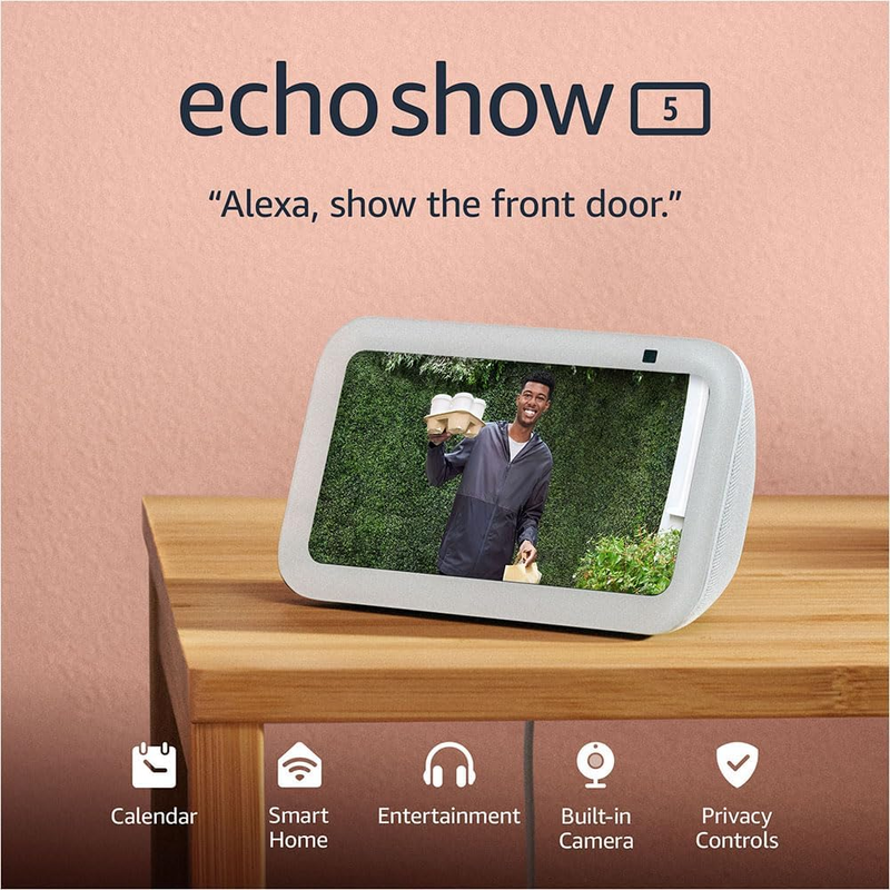 Echo Show 5 - Smart Display with Enhanced Sound, Glacier White, New Model7