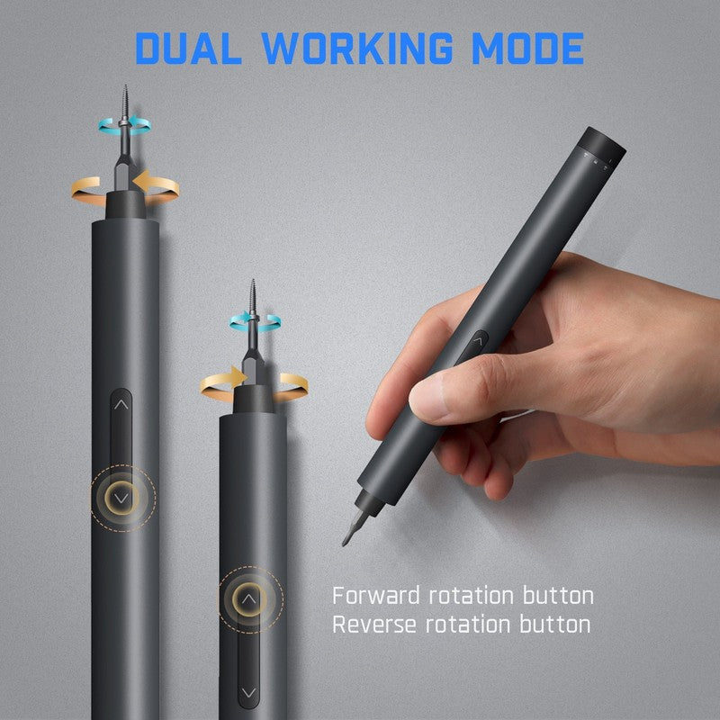 E1 Pro 3.7V Electric Screwdriver 3Nm 24 Magnetic Bits Quick-Charge Electronics5