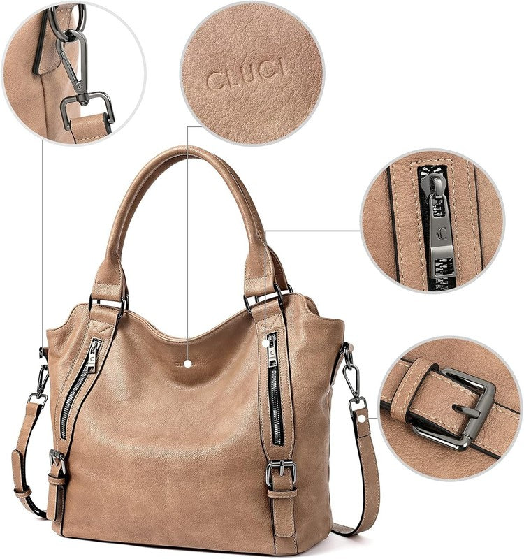 Large Women’s Hobo Bag Tote Purse w/ Multiple Pockets & Adjustable Strap4