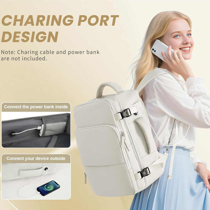 Travel Backpack Women Carry On Personal Item USB 16in Laptop Flight Bag2