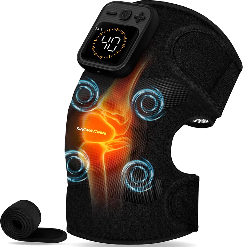 Cordless Knee Massager w/ Heat Vibration 4 Motors 6 Modes Pain Relief10