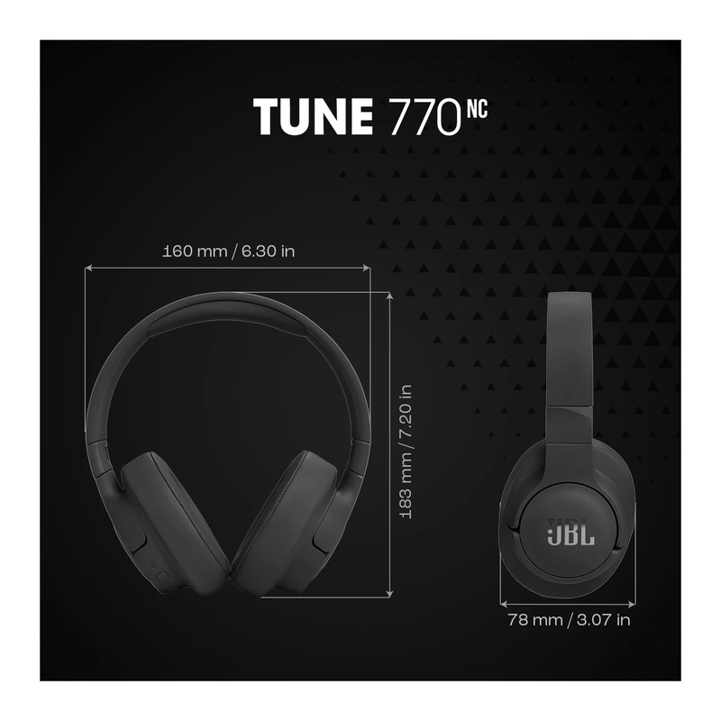 JBL Tune 770NC Wireless Over Ear ANC Headphones 70H Battery Blue5