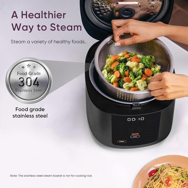 Rice Cooker 10 Cup, 24H Keep Warm, Non Stick Ceramic Inner Pot, 18 Functions Fuz3