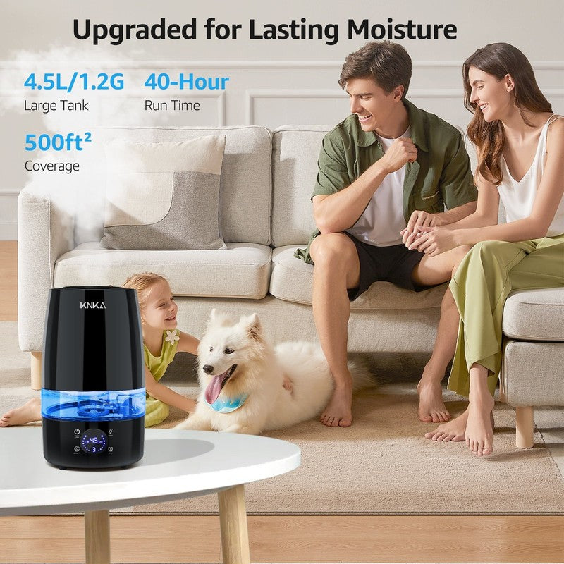 4.5L Humidifier Quiet Auto Humidity Control Oil Diffuser 40H Runtime Top Fill2