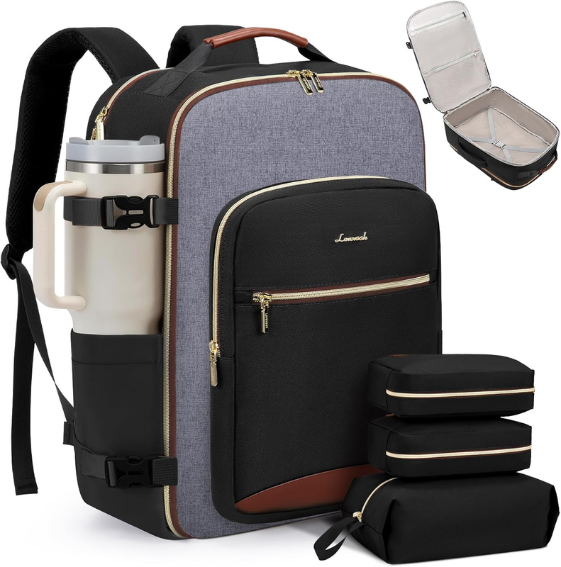 40L Travel Backpack Carry On TSA Approved 17in Laptop 3 Packing Cubes9