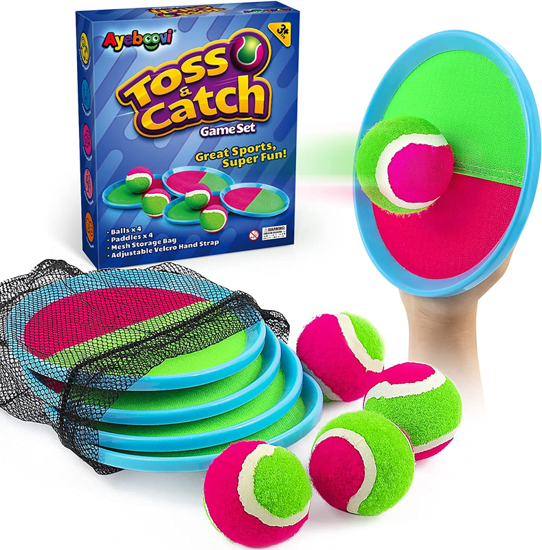 Toss & Catch Ball Game Outdoor Toy Yard Beach Game Upgraded Kids Ages 3 100