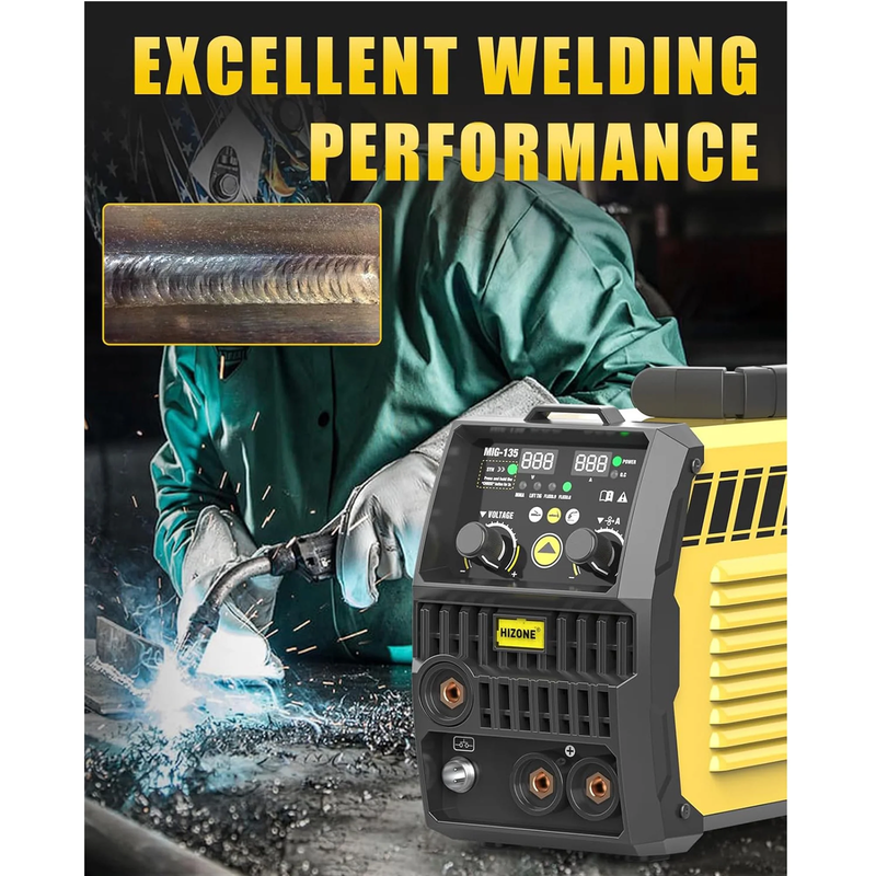 3 in 1 MIG Welder 110V Flux Core Mig/Lift Tig/Stick Gasless Welding Machine with1