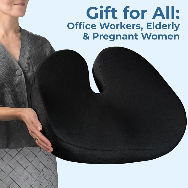 Seat Cushion for Office Chair Tailbone Sciatica Pain Relief Black6