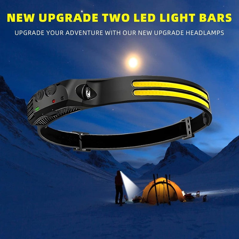 Rechargeable LED Headlamp 3PCS - Super Bright COB Lights for Work & Outdoor1
