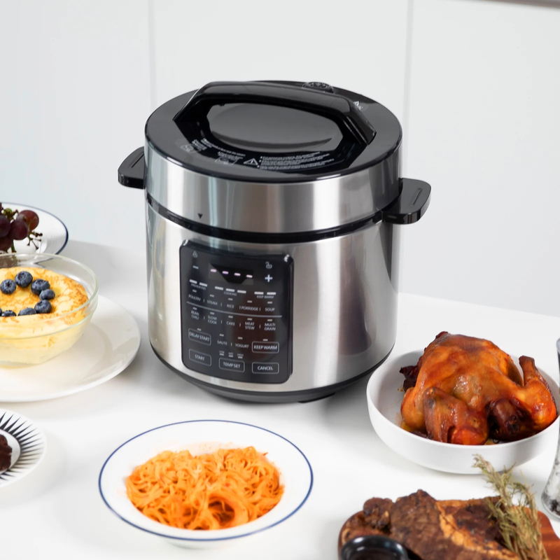 6Qt Electric Pressure Cooker Multi-Use Stainless Steel Instant Cooker7
