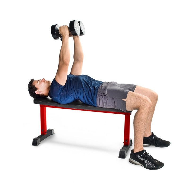 Strength Flat Utility Weight Bench 600LB Capacity Red Home Gym3