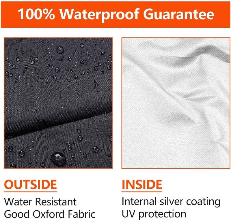 Round Fire Pit Cover 36"x20" Waterproof Outdoor Fit 32/34/36in w/ Bag2