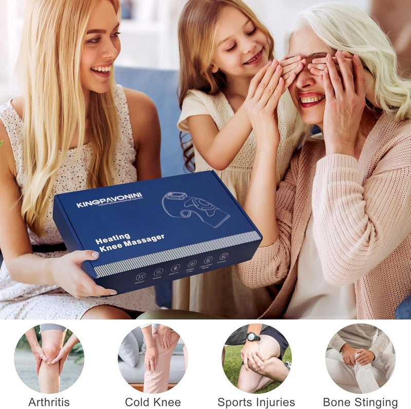 Cordless Knee Massager w/ Heat Vibration 4 Motors 6 Modes Pain Relief7