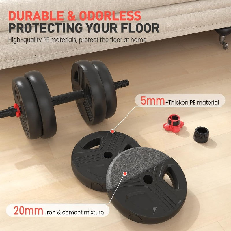 Versatile Adjustable Dumbbells Set 20Lbs for Home Gym - 2/3 in 1 Fitness2