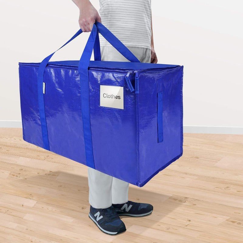 6 Pack Extra Large Moving Bags with Zippers & Carrying Handles, Heavy Duty Stora1